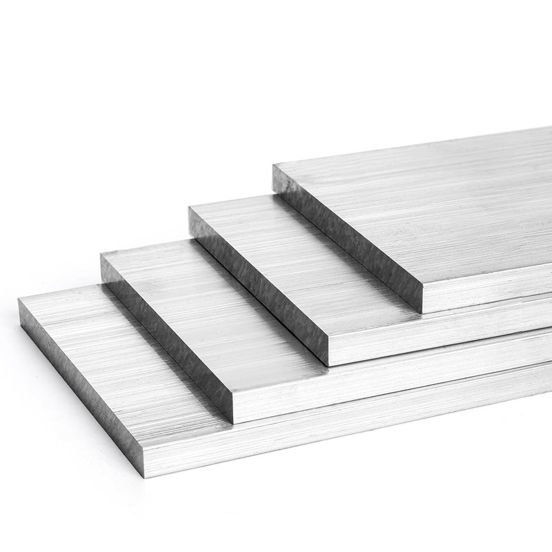 Tlence 4 Pack Aluminum Flat Bars, 1/4" Thickness x 3" Width x 12" Length Aluminums Plate Sheet, 6061 General Purpose Aluminum Rectangular Strip, Square Solid Extruded Metal Slats Mill Stock - Image 4